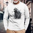 Gorilla Lover アートワーク 鳥 動物 モチーフ ゴリラ 長袖Tシャツ 高齢者への贈り物