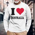 I Love Australia 長袖Tシャツ 高齢者への贈り物