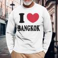 I Love Bangkok バンコクが大好き 長袖Tシャツ 高齢者への贈り物