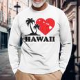 I Love Hawaii ハワイアンハートパーム レディース メンズ ボーイズ ガールズ 長袖Tシャツ 高齢者への贈り物