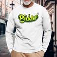 Mr Pickle ピクルス 風変わりで楽しいグラフィックピクルス 長袖Tシャツ 高齢者への贈り物