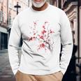 Roseakura Arbre Jolie Fleur Fleur De Cerisier Japonais T-shirt à manches longues Cadeaux pour les vieillards