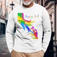 Vibrant And Colorful Holi 長袖Tシャツ 高齢者への贈り物