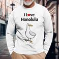 アイ・ラブ・ホノルル 長袖Tシャツ 高齢者への贈り物