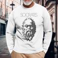 ソクラテスtシャツ 古代ギリシャ哲学者 長袖Tシャツ 高齢者への贈り物