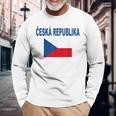 チェコ国旗 チェコ国旗 チェコ国旗 チェコlajka Ceske メンズ レディース 長袖Tシャツ 高齢者への贈り物