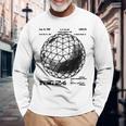 バックミンスター フラー 測地線 特許 科学 工学 数学 長袖Tシャツ 高齢者への贈り物