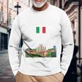 ミラノ お土産 イタリア 旅行 ミラノ バケーション イタリア国旗 長袖Tシャツ 高齢者への贈り物