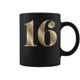 16 16 誕生日 お気に入り 数字 フルール・ド・リス デザイン コーヒーマグ
