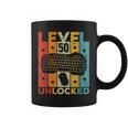 50 Cumpleaños Hombre 50 Años Gaming Teclado Gamer Taza de café