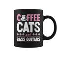 Coffee Cats And Bass Guitars ベースギタリスト 猫とコーヒー 長袖tシャツ コーヒーマグ
