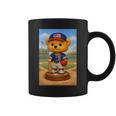 Cool Teddy Bear Baseball Player Illustration Graphic s コーヒーマグ