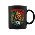 Lion And Flag Morocco Soccer Team Moroccan Soccer Fans Coffee Mug