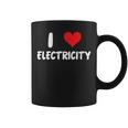 I Love Electricity ハート 電気技師ユーティリティ電気 コーヒーマグ