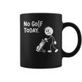No Golf Todayadtick Man ユーモア ゴルフカートを押す コーヒーマグ