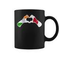 インド日本国旗 インド日本ハート コーヒーマグ