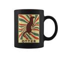 カワウソ 動物 レトロ ヴィンテージ カワウソ コーヒーマグ
