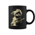 ギターロッカー ギタリスト 動物 パンク グランジ犬とマルチーズ コーヒーマグ