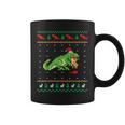 サンタ T-Rex 食べるトナカイ恐竜 アグリークリスマスセーター コーヒーマグ