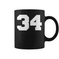 ナンバー34 スポーツジャージプレーヤー 34 ファン フロントプリント ヴァーシティ コーヒーマグ