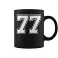 ナンバー77 野球 フットボール 誕生日 コーヒーマグ