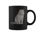 ブリティッシュショートヘアの猫 長袖tシャツ コーヒーマグ