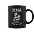 犬のmmaファイター フリーファイティングピットブル コーヒーマグ