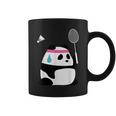 疲れきったバドミントンパンダ 面白いかわいいシャトルコック動物 コーヒーマグ