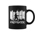 面白い消防士消防チーム消防団 コーヒーマグ