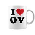 I Heart Ov Initials I Love OV First And Last Name O コーヒーマグ