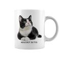 Mischief In Fur 猫写真 ハチワレ猫 黒白猫 猫好き ネタ 猫しもべ 猫飼い 猫依存症 長袖tシャツ コーヒーマグ