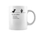 You Are Offline Low Resolution Pixel Dinosaurcreen コーヒーマグ