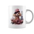 かわいい フランス パリ エッフェル塔 トイプードル パリジャンプードル 長袖tシャツ コーヒーマグ