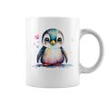 ちょっと可愛い赤ちゃんペンギンの鳥とハートのペンギン。 コーヒーマグ