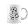 イングリッシュブルドッグ ママ ブルドッグ ママ キュート ラインアート 犬 アーティスティック コーヒーマグ