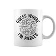ボディピアス Guess Where I'm Pierced アンティーク調デザイン コーヒーマグ