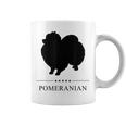 ポメラニアンブラックシルエット コーヒーマグ