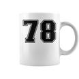 番号 78 ブラック スポーツファン ジャージ ナンバー コーヒーマグ