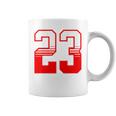 白赤番号 23 スポーツチーム コーヒーマグ