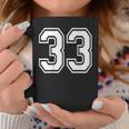33番のスポーツスタイル。ホワイト。 コーヒーマグ 面白い贈り物