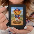 Cool Teddy Bear Baseball Player Illustration Graphic s コーヒーマグ 面白い贈り物