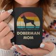 Doberman Mom Dobie Dog Lovers Retro Dobie Mom Coffee Mug Personalized Gifts