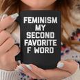 Feminism Myecond Favorite F Word ファニーフェミニスト コーヒーマグ 面白い贈り物