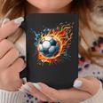 Flaming Soccer Ball On Fire Colorful Splash Sports Lover Fan Coffee Mug Personalized Gifts Flaming Soccer Ball On Fire Colorful Splash Sports Lover Fan Coffee Mug Personalized Gifts