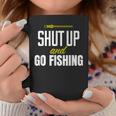 hut Up And Go Fishing Fisher Lover Fish Fishing コーヒーマグ 面白い贈り物