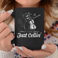 Just Cellin チェロ奏者 猫の音楽家 チェロを演奏 チェロ奏者 コーヒーマグ 面白い贈り物
