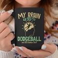My Brain Is 95 ドッジボール プリズンボール チームゲーム ドッジボール コーヒーマグ 面白い贈り物