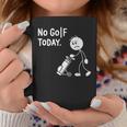 No Golf Todayadtick Man ユーモア ゴルフカートを押す コーヒーマグ 面白い贈り物