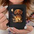 Vintage 90S Dachshund Howling At The Moon Wiener Dog Mom Coffee Mug Personalized Gifts