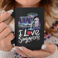 「I Loveingapore Citykyline」とマーライオンのデザイン。 コーヒーマグ 面白い贈り物